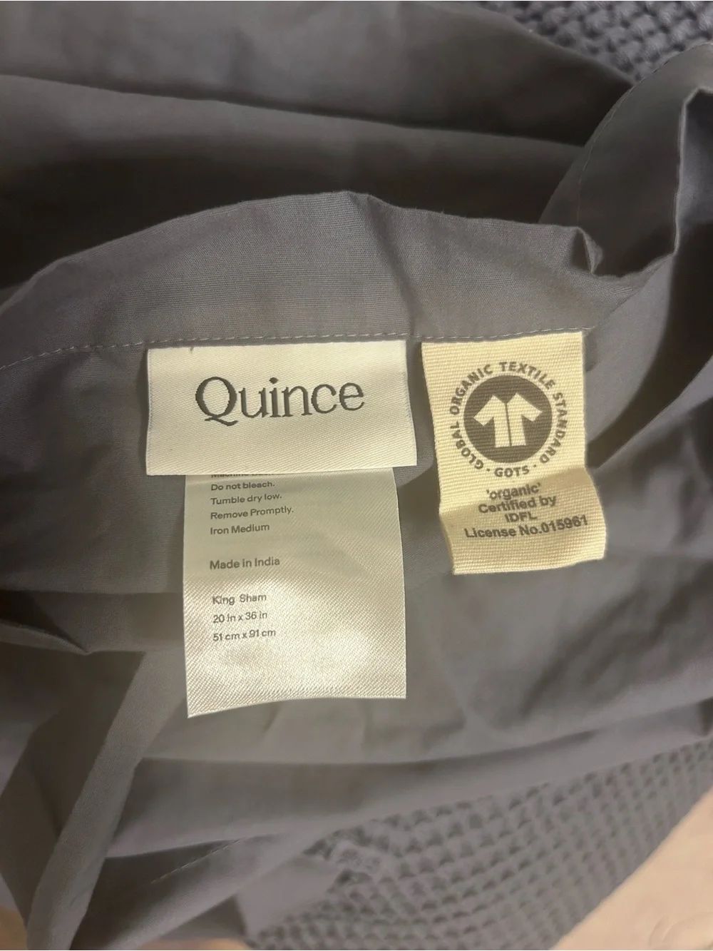 NWT Quince Organic Mineral Blue Waffle Duvet Cover Set with Shams!